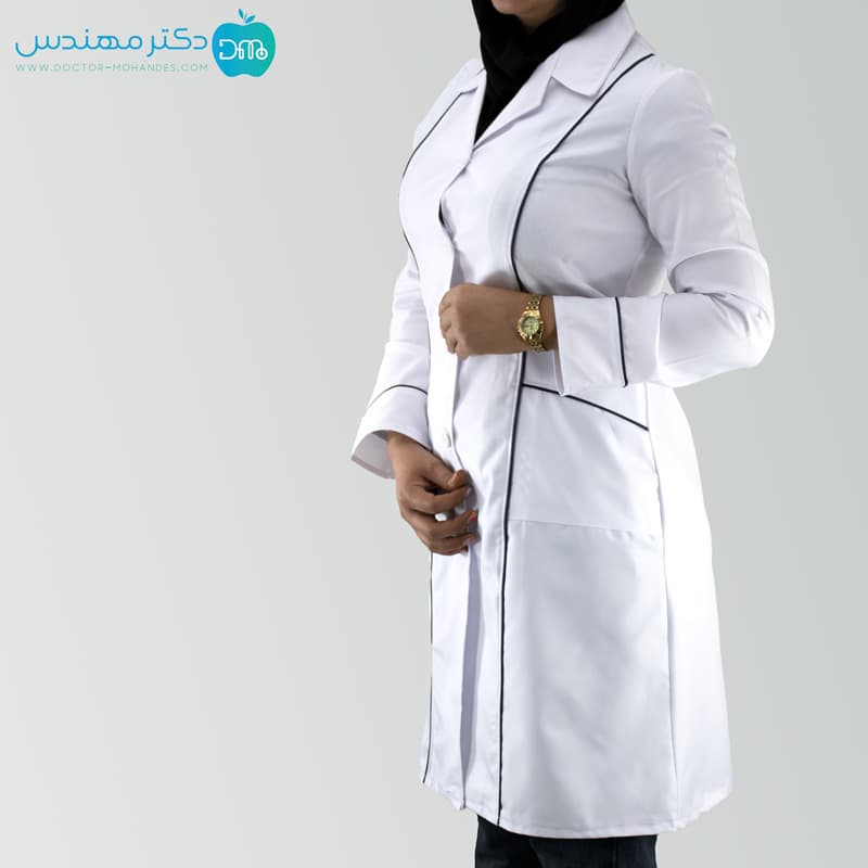 روپوش پزشکی مغزی دوز زنانه برند برادران — تصویر ۹