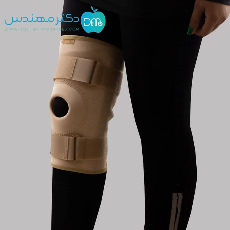 زانوبند طبی نئوپرنی چهارفنره پاک سمن کد 085 — تصویر ۷