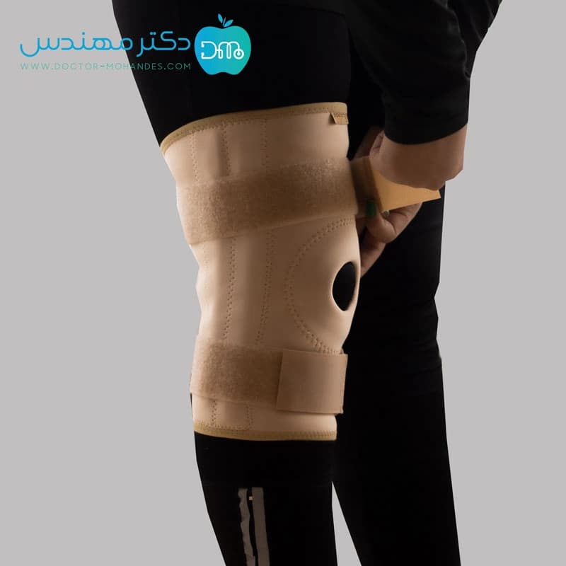 زانوبند طبی نئوپرنی چهارفنره پاک سمن کد 085 — تصویر ۶