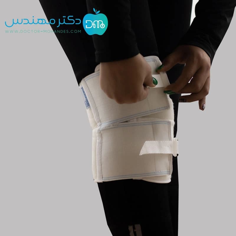زانوبند قابل تنظیم با کشکک بسته پاک سمن کد 027 — تصویر ۶