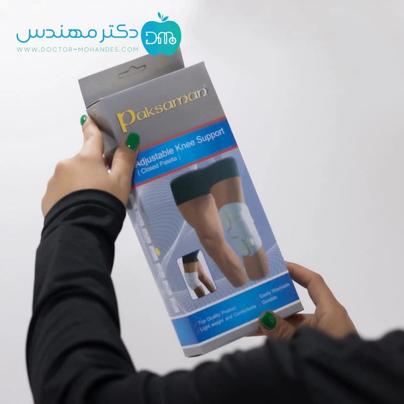 زانوبند قابل تنظیم با کشکک بسته پاک سمن کد 027 — تصویر ۴