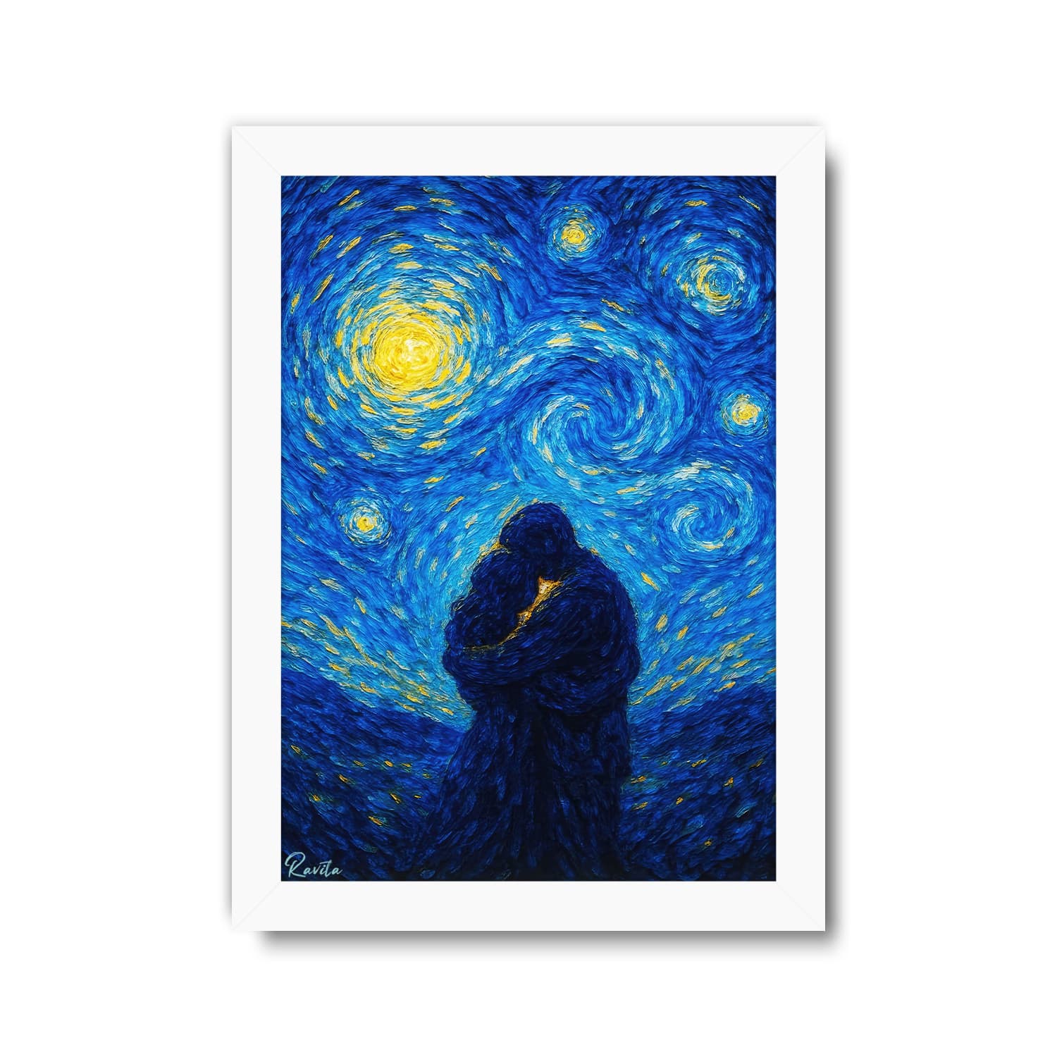 تابلو تکی راویتا طرح عاشقانه ونگوک – Van Gogh Love کد 3814