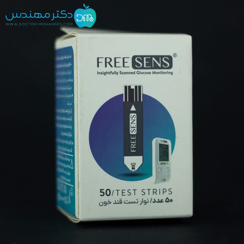 نوار تست قند خون فری سنس FREE SENS بسته 50عددی — تصویر ۳