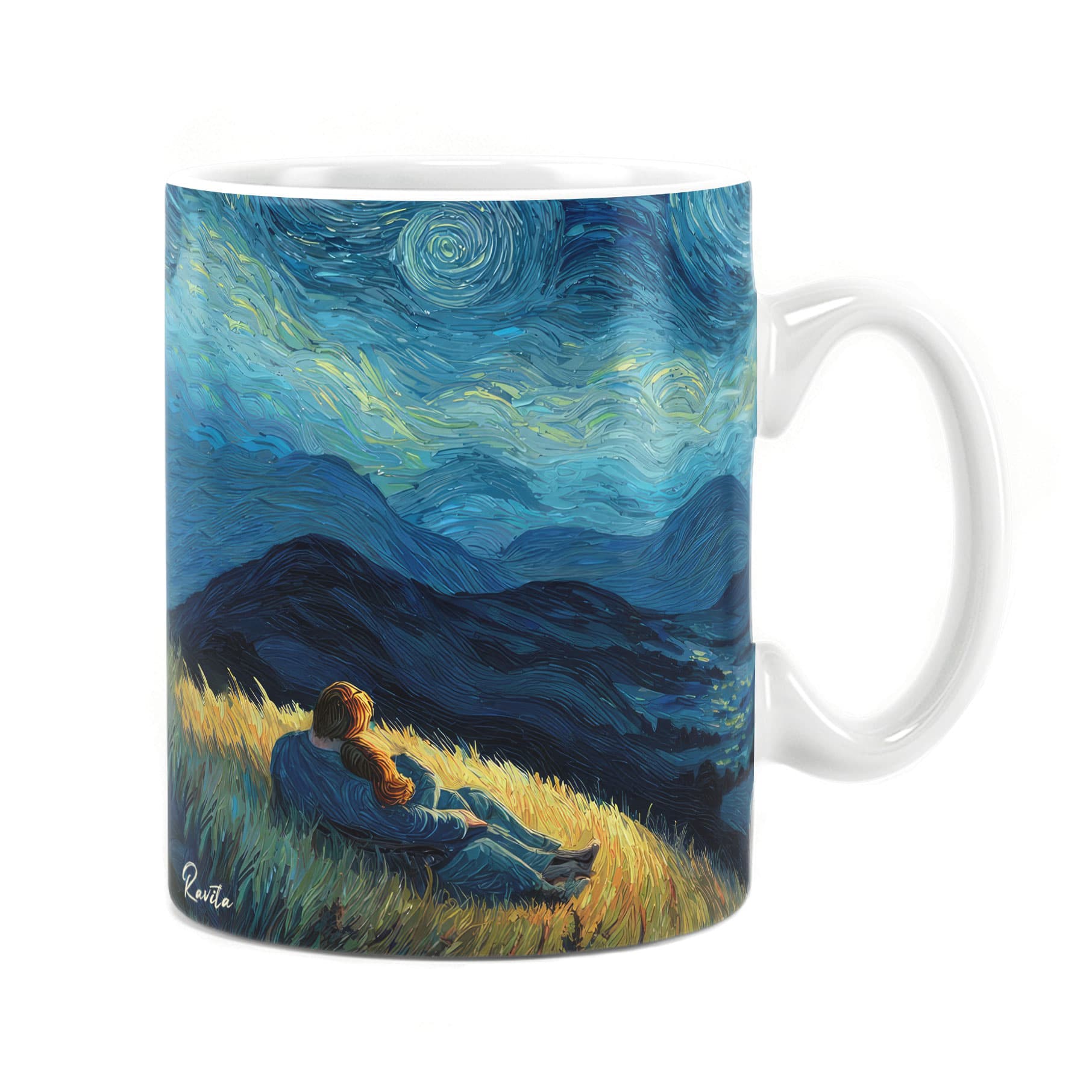 ماگ حرارتی راویتا طرح عاشقانه ونگوک – Van Gogh Love کد 3813 — تصویر ۵