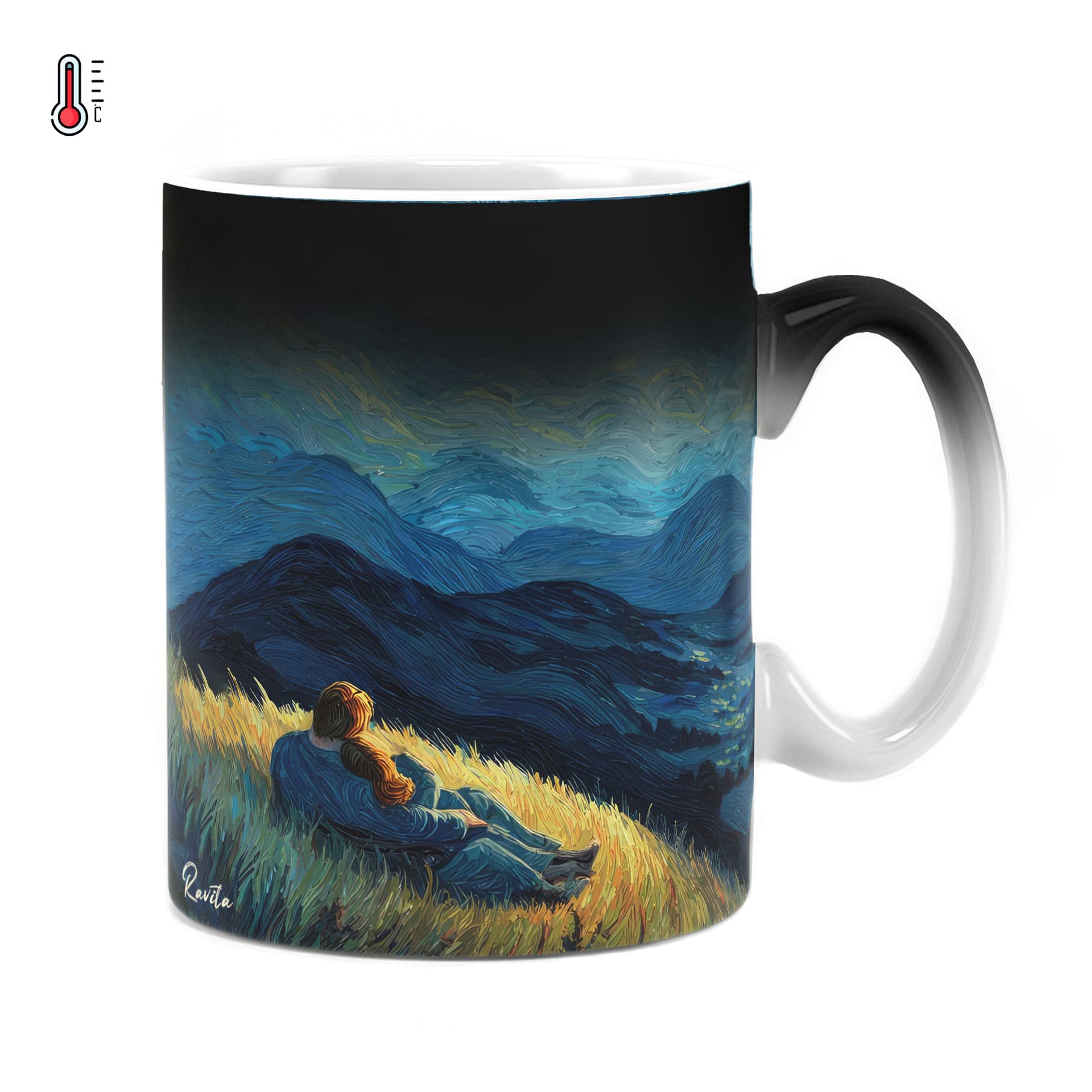 ماگ حرارتی راویتا طرح عاشقانه ونگوک – Van Gogh Love کد 3813
