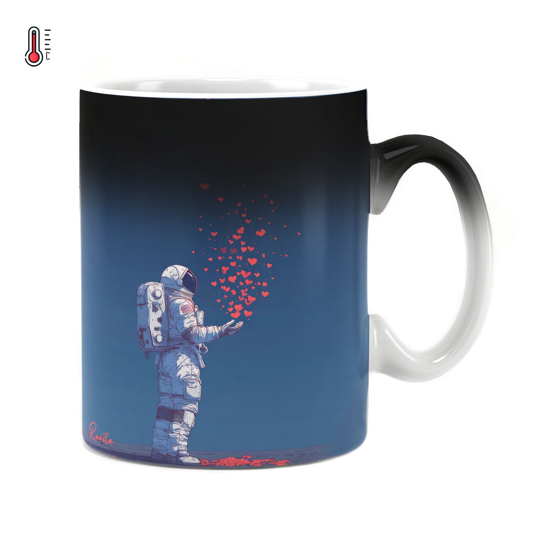 ماگ حرارتی راویتا طرح فضانورد عاشق – astronaut in love کد 3771