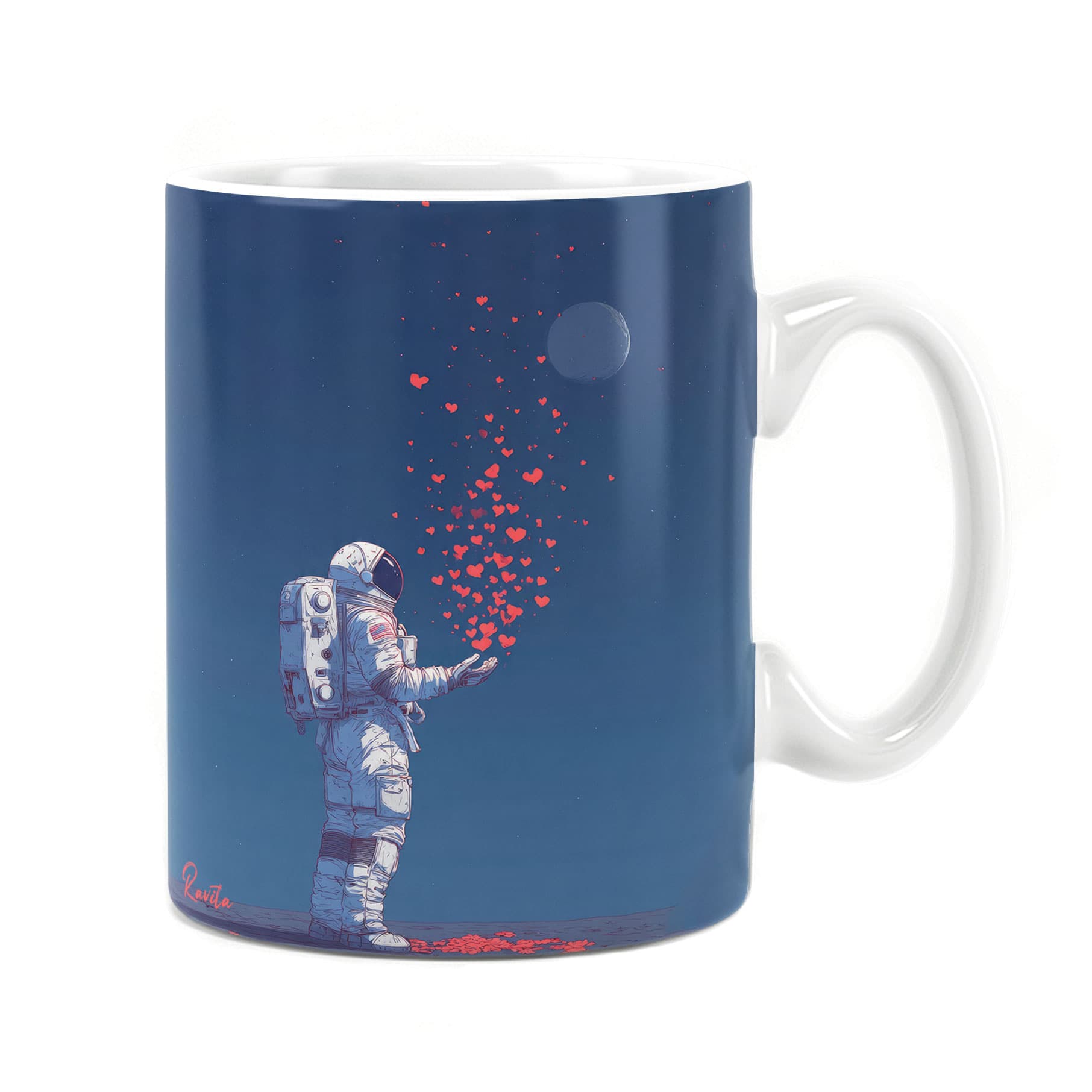 ماگ راویتا طرح فضانورد عاشق – astronaut in love کد 3771