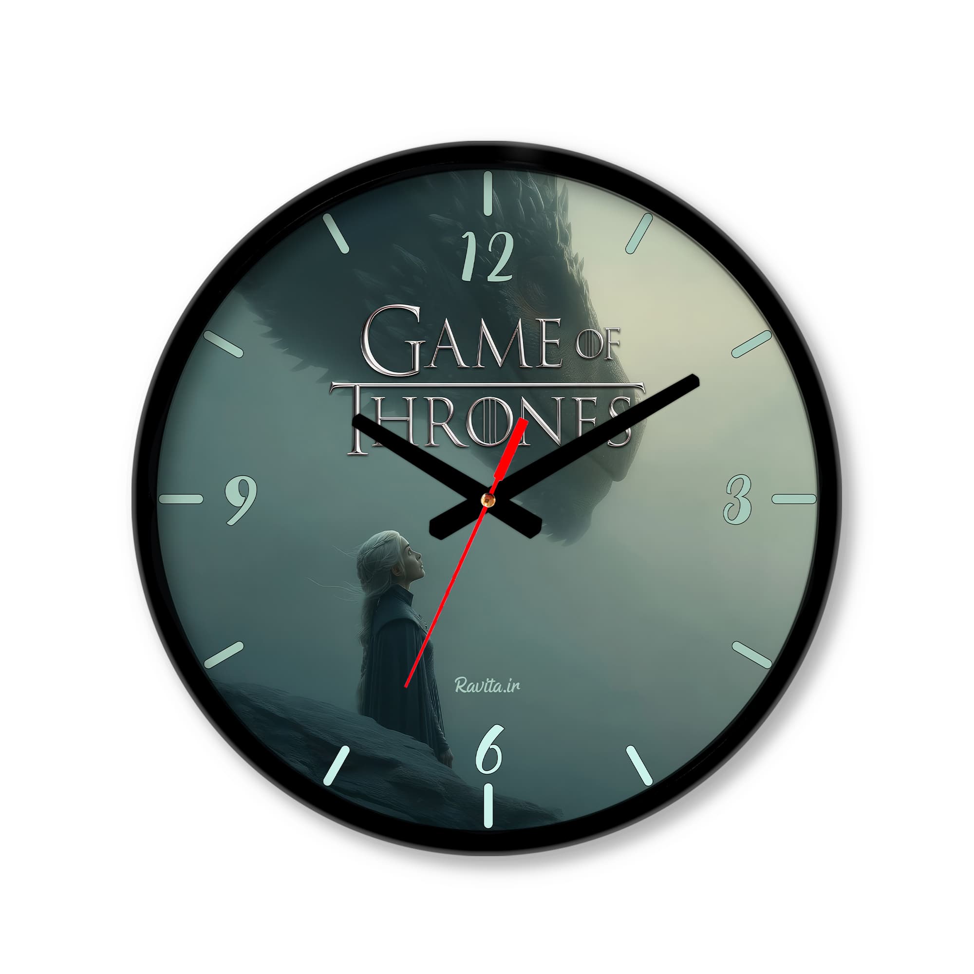 ساعت رومیزی دیواری راویتا طرح بازی تخت و جمشید – Game of Thrones کد 3770