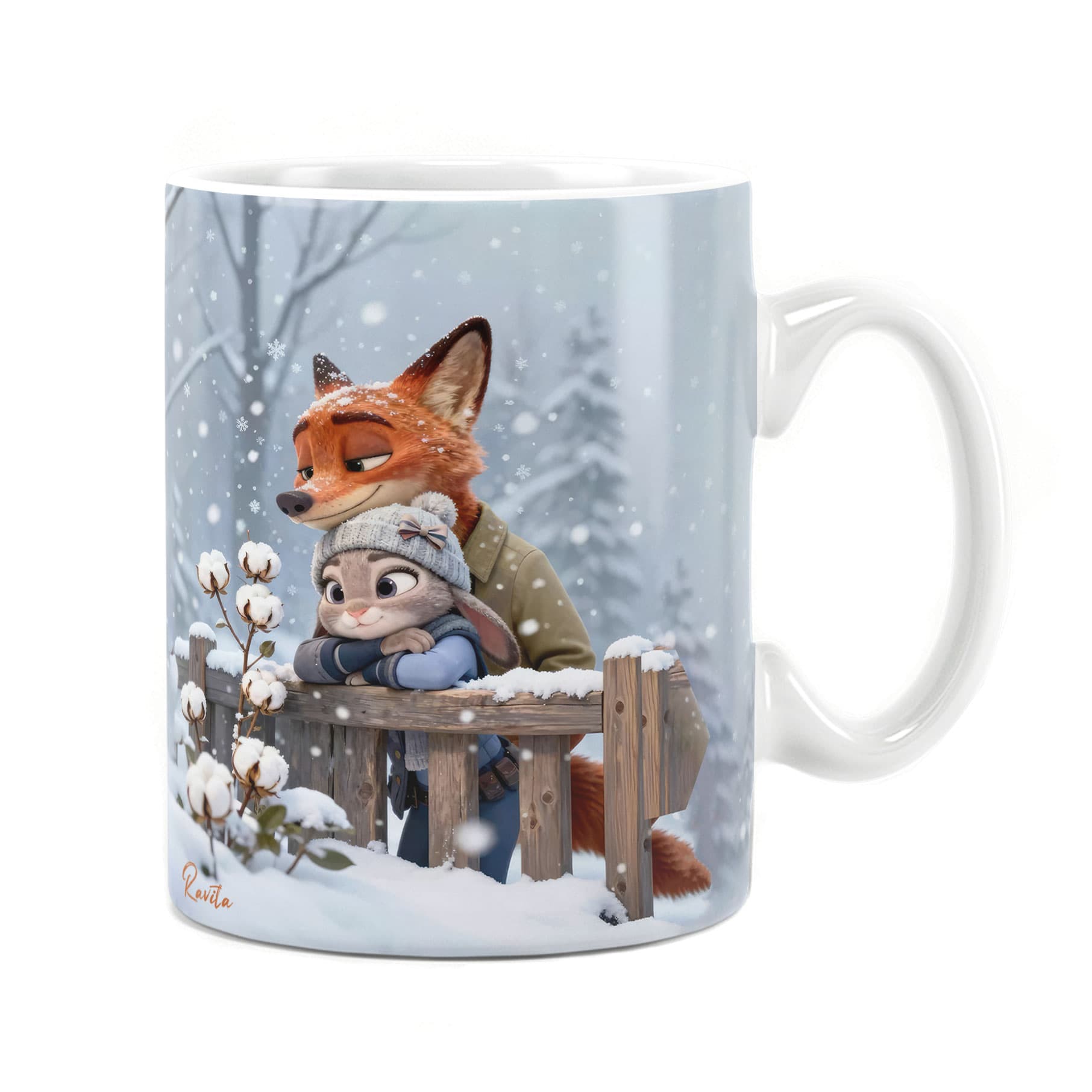 ماگ راویتا طرح زوتوپیا عاشقانه دونفره – Zootopia کد 3759