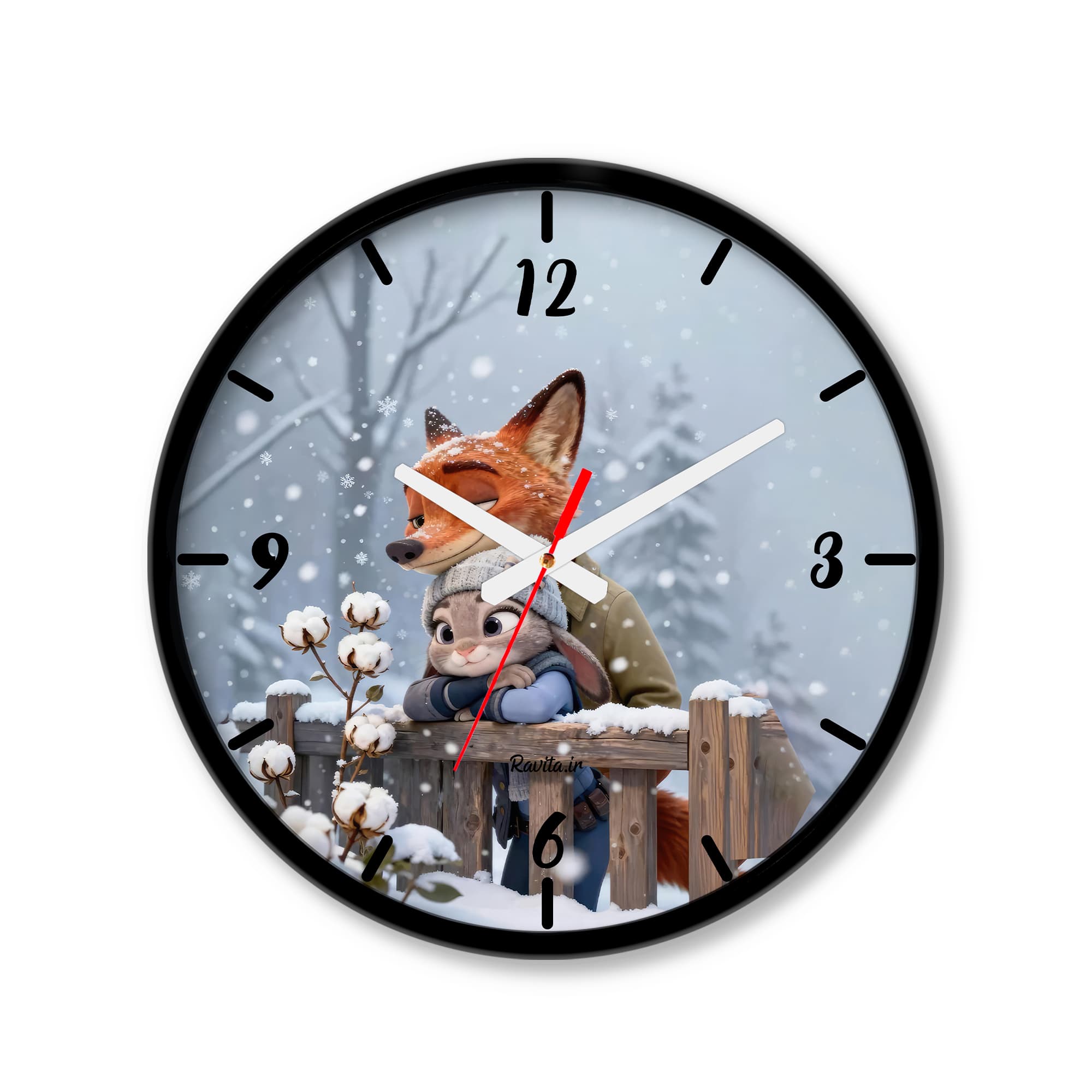 ساعت رومیزی دیواری راویتا طرح زوتوپیا عاشقانه دونفره – Zootopia کد 3759