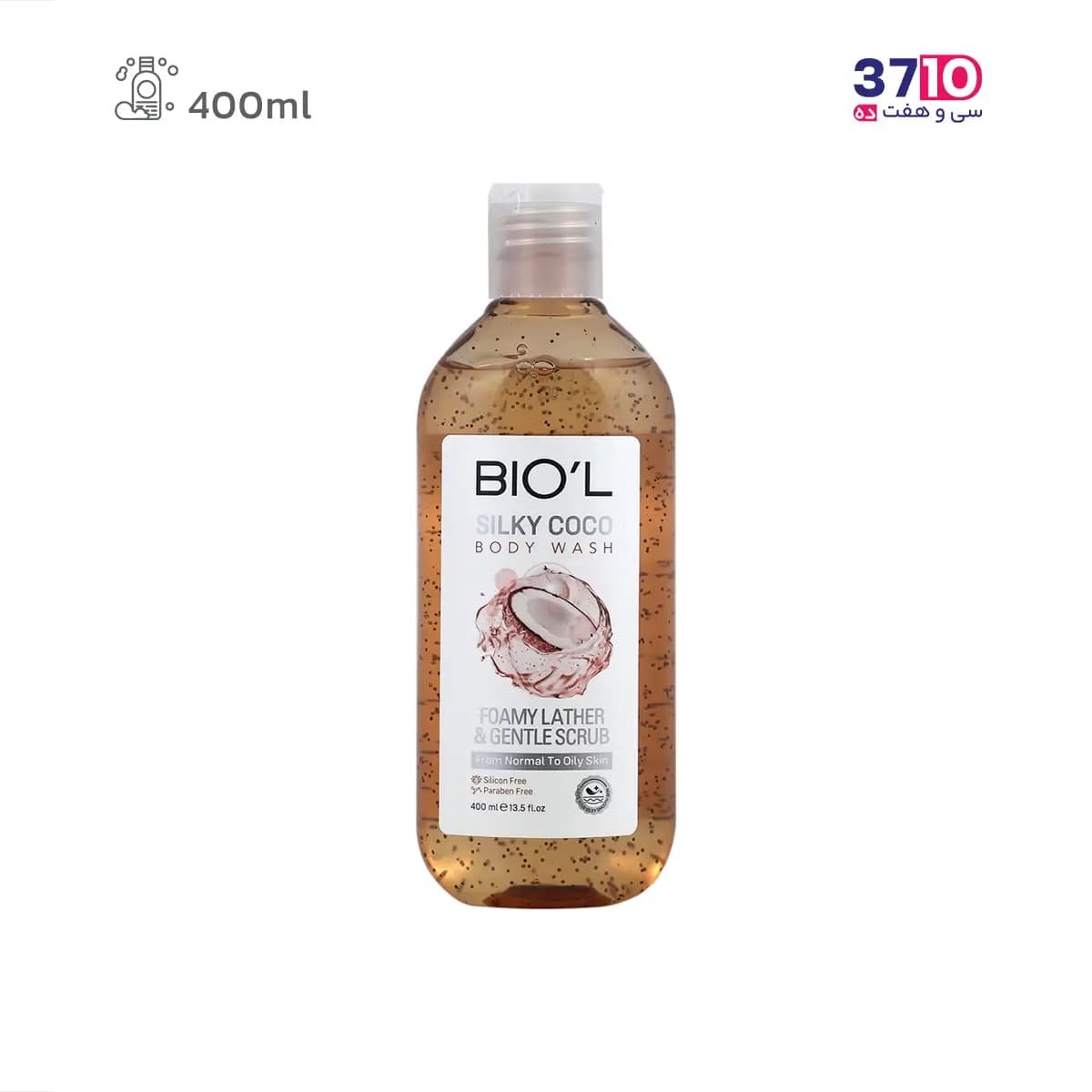 شامپو بدن بیول مدل سیلکی کوکو Silky Coco حاوی اسکراب 400 میل