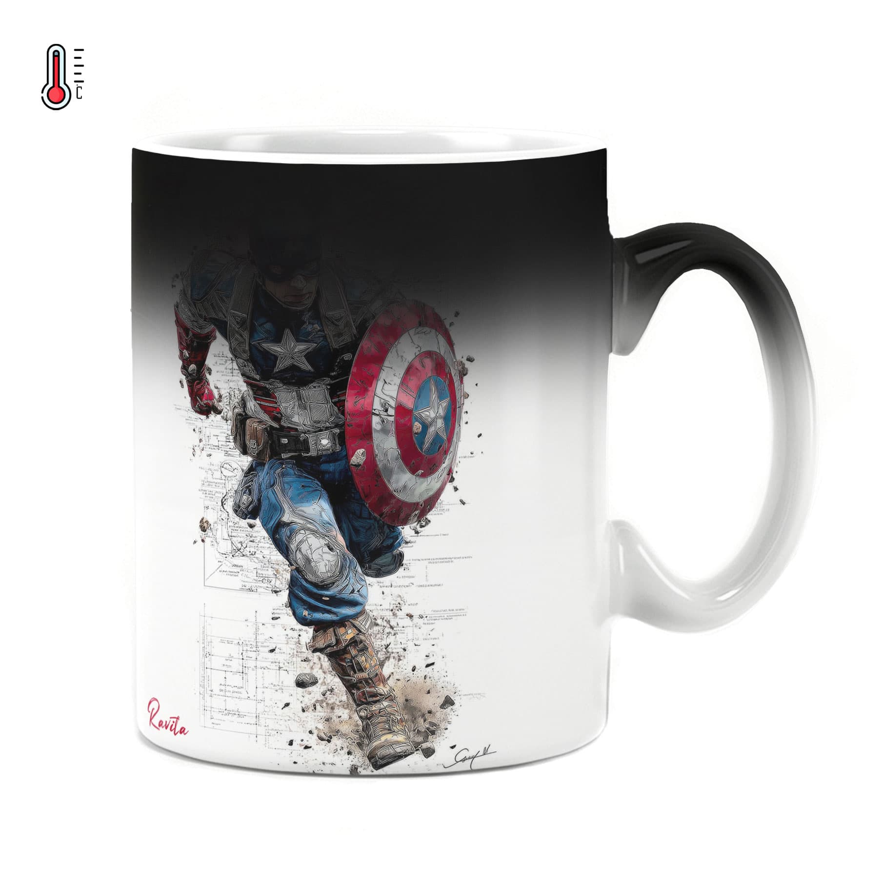 ماگ حرارتی راویتا طرح کاپیتان آمریکا – Captain America کد 3757