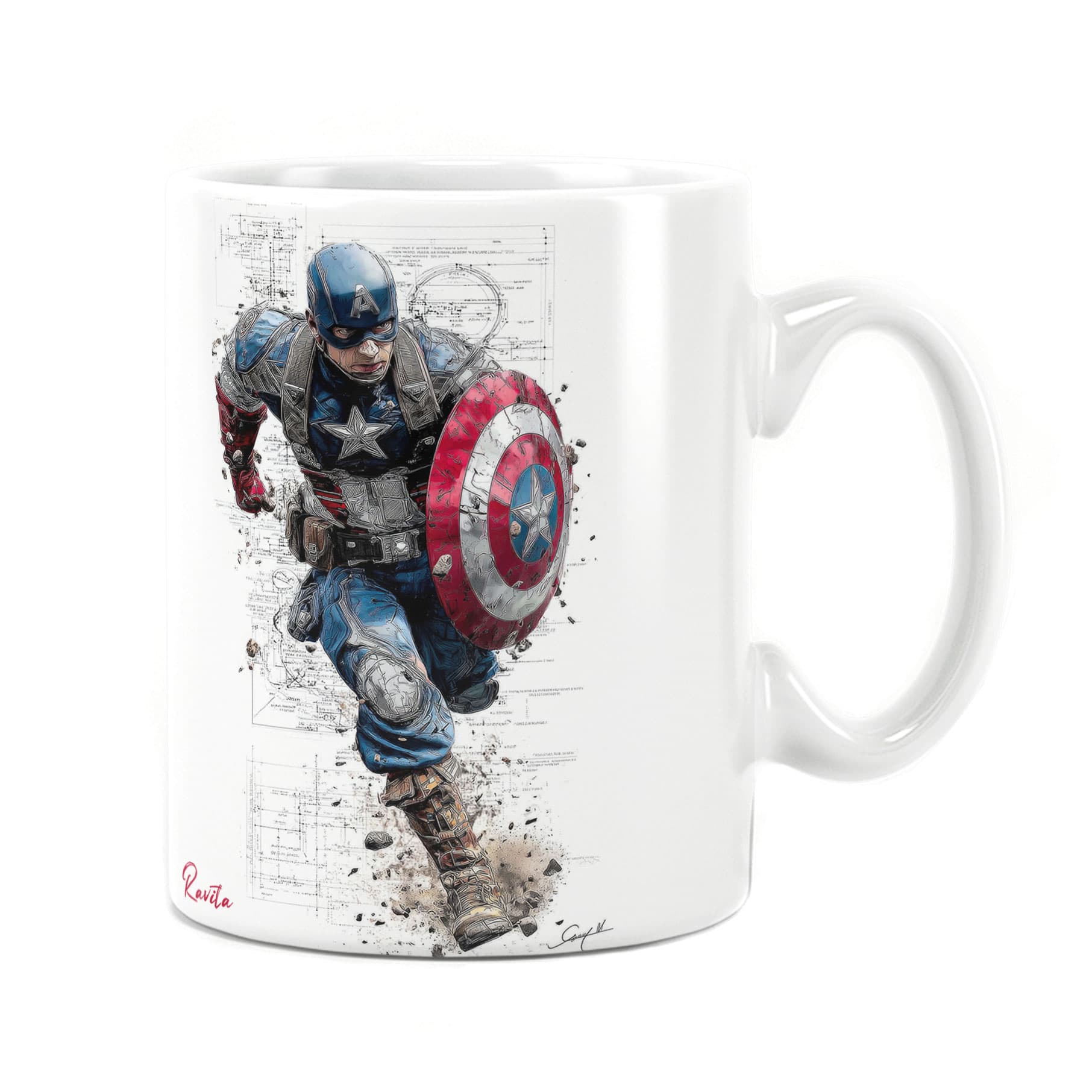 ماگ راویتا طرح کاپیتان آمریکا – Captain America کد 3757