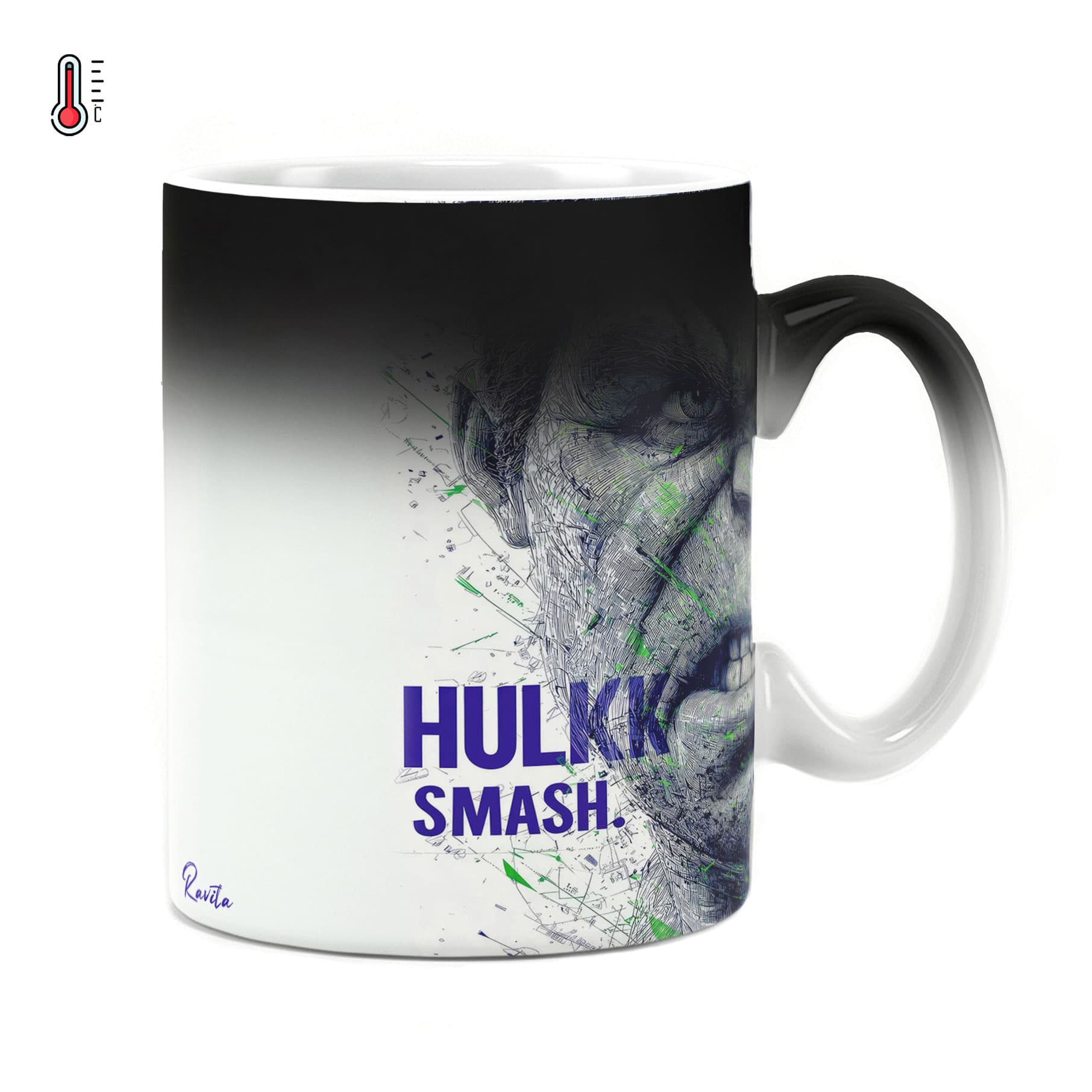 ماگ حرارتی راویتا طرح هالک – Hulk کد 3756 — تصویر ۲