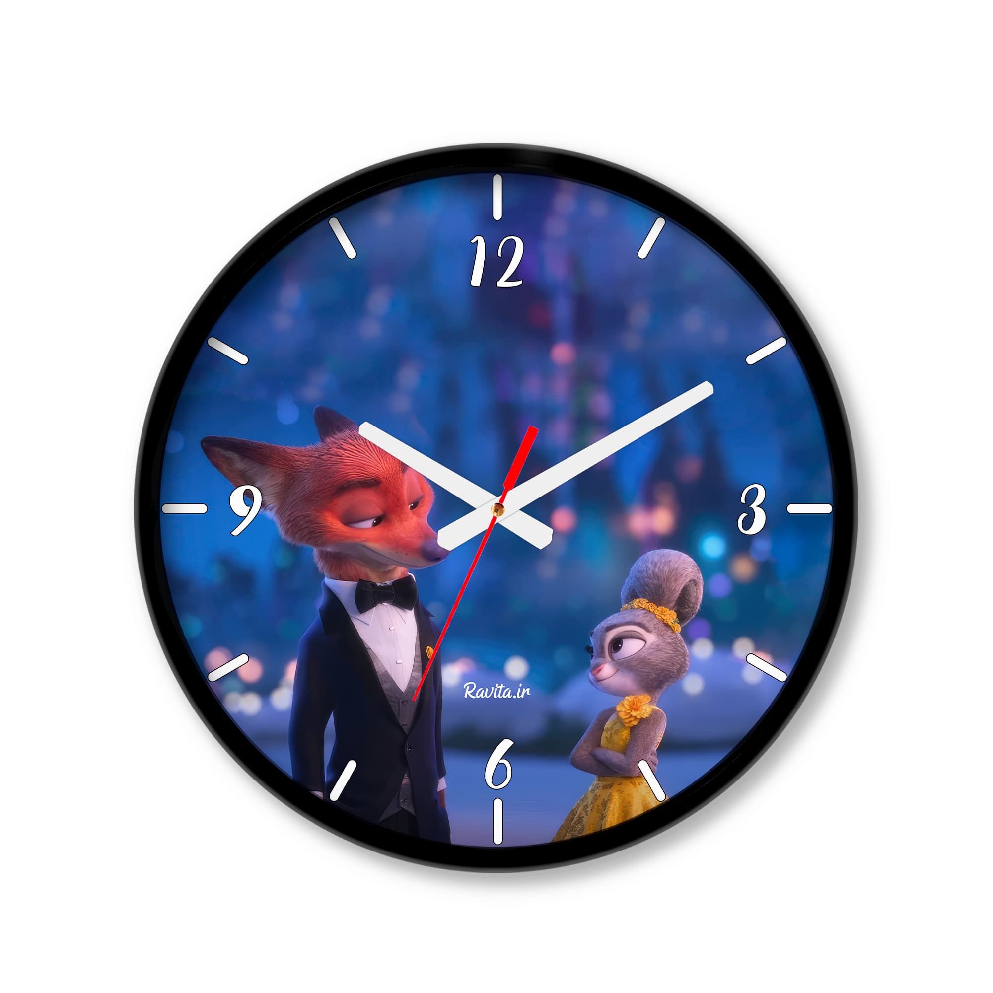 ساعت رومیزی دیواری راویتا طرح زوتوپیا – Zootopia کد 3754
