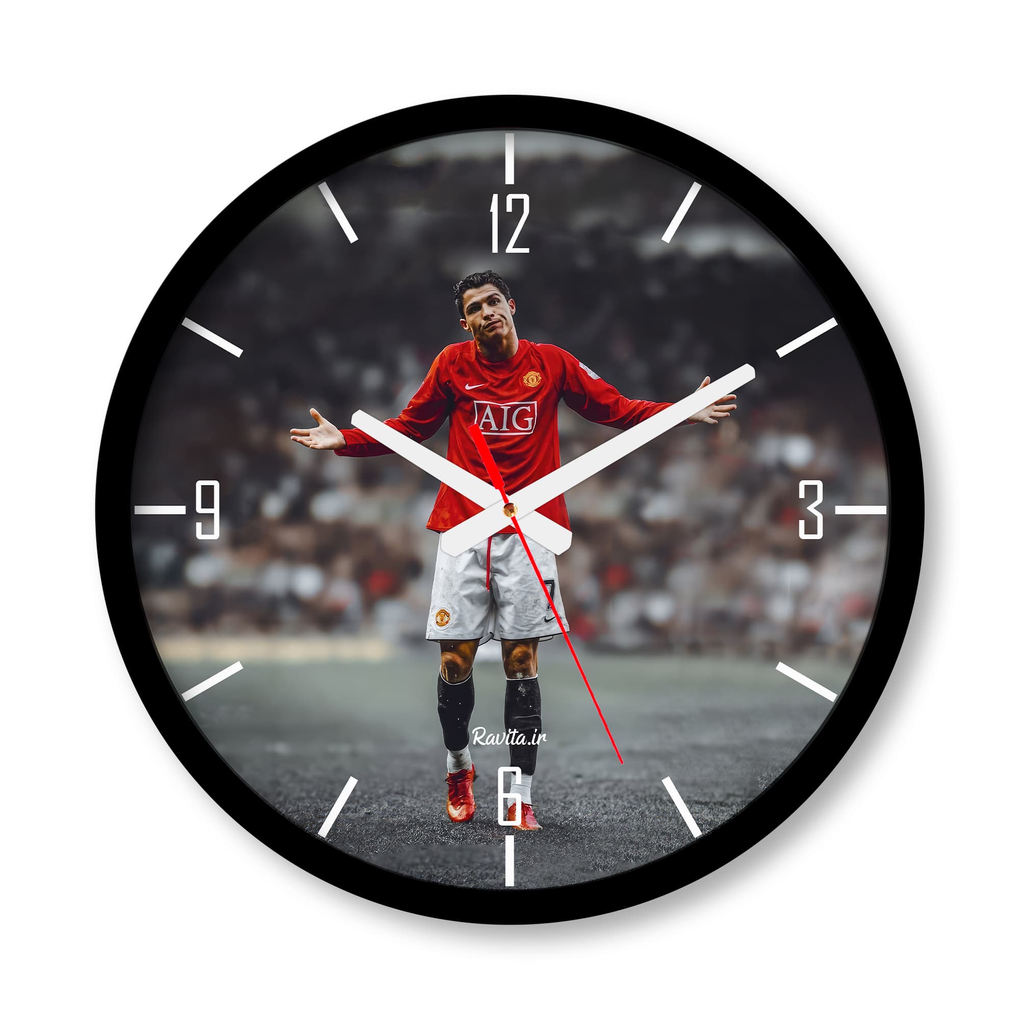 ساعت دیواری بزرگ راویتا طرح رونالدو – Ronaldo کد 3753
