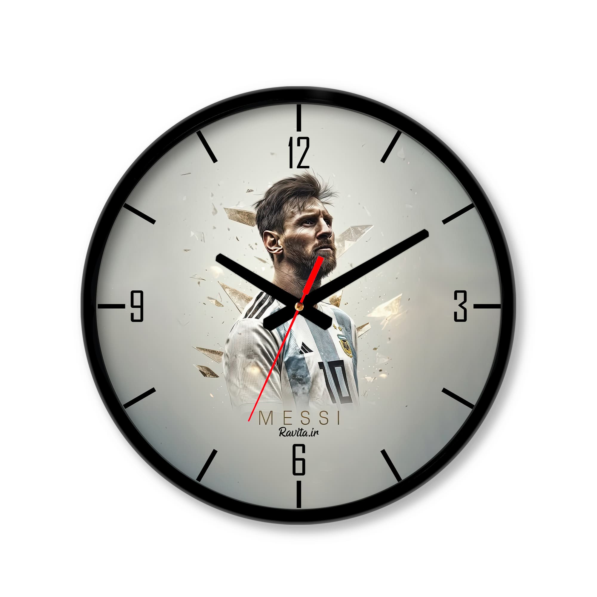 ساعت رومیزی دیواری راویتا طرح مسی – Messi کد 3749