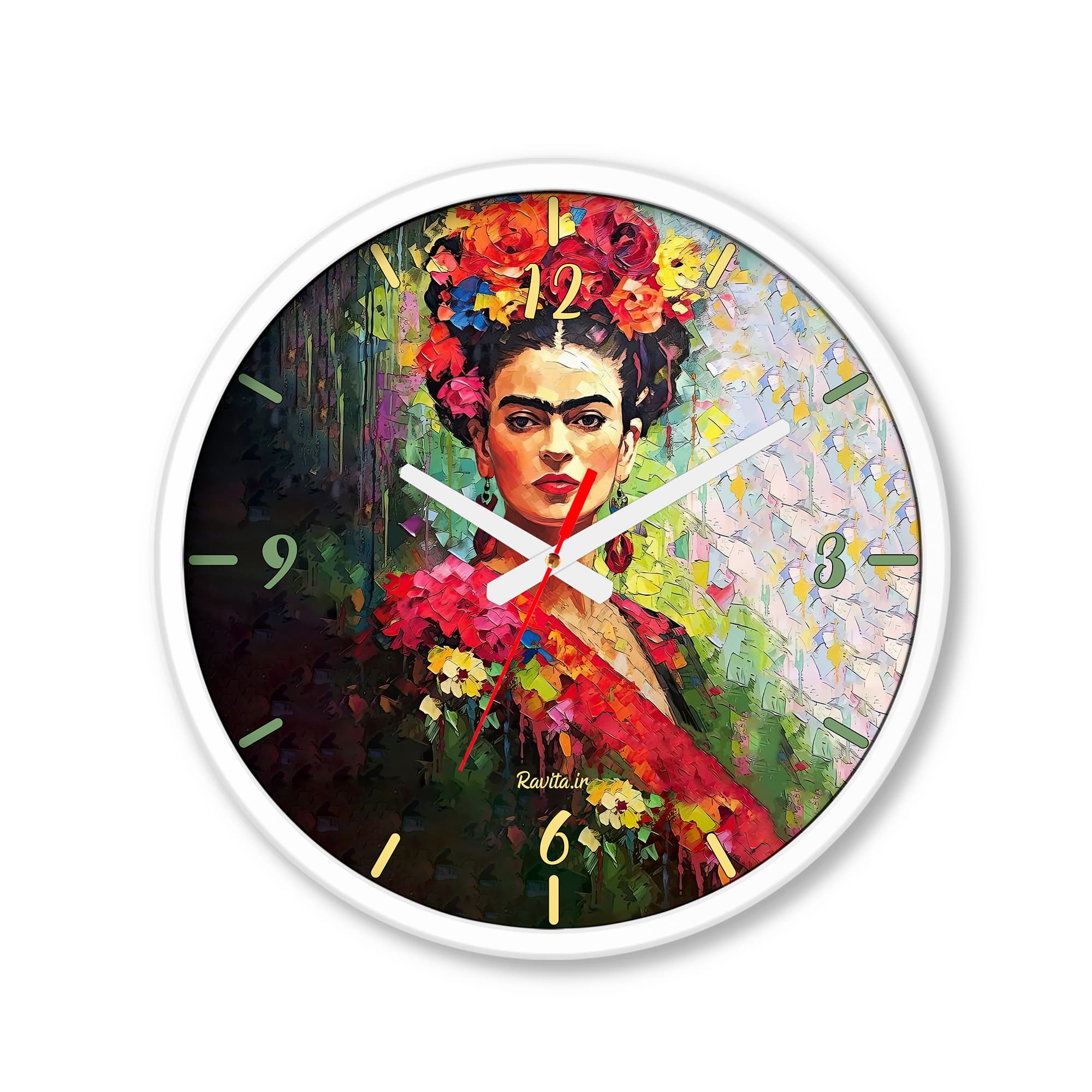 ساعت رومیزی دیواری راویتا طرح فریدا کالو – Frida Kahlo کد 3745