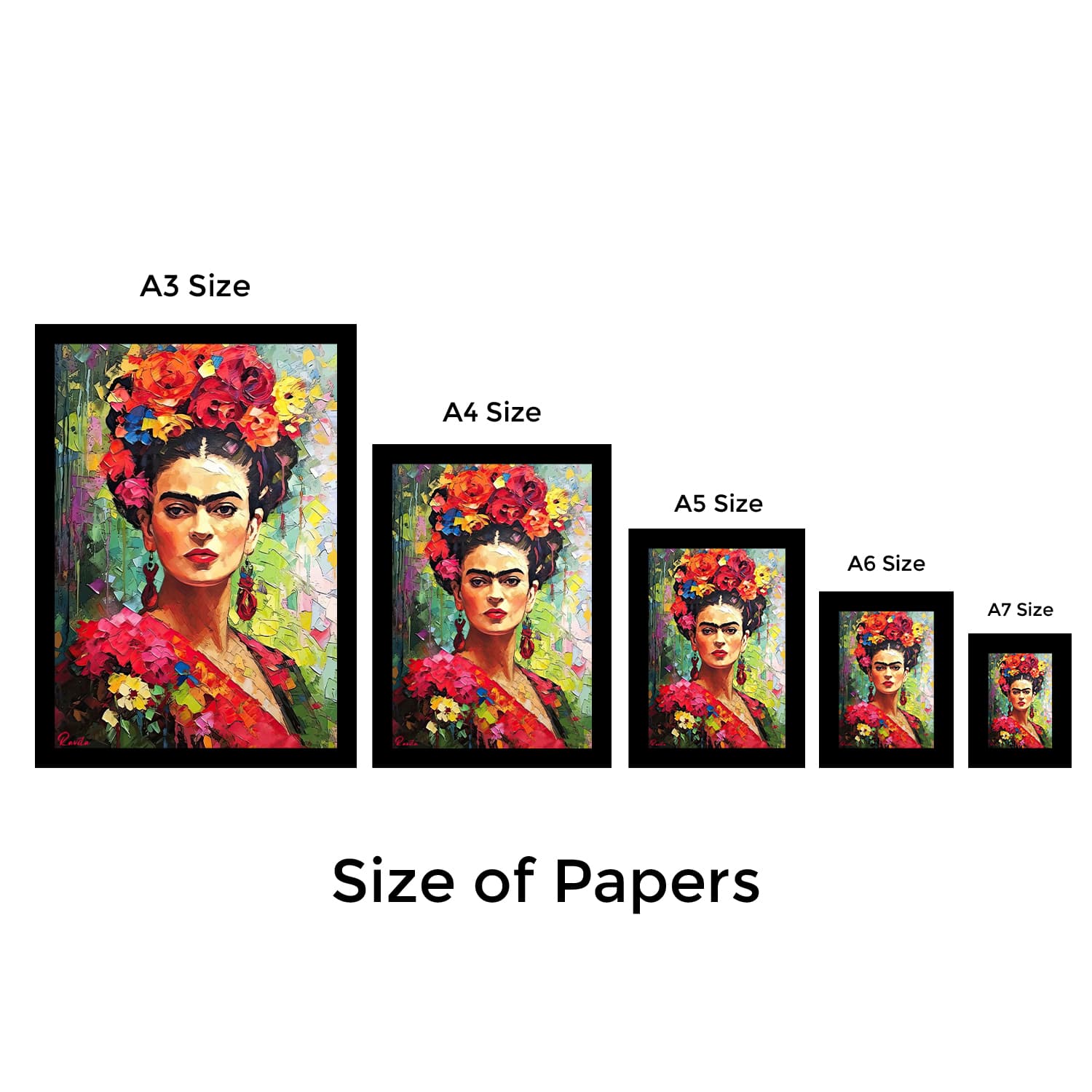 تابلو تکی راویتا طرح فریدا کالو – Frida Kahlo کد 3745 — تصویر ۹