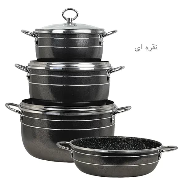 سرویس 7 پارچه اوج دسته طلایی نقره ای — تصویر ۳