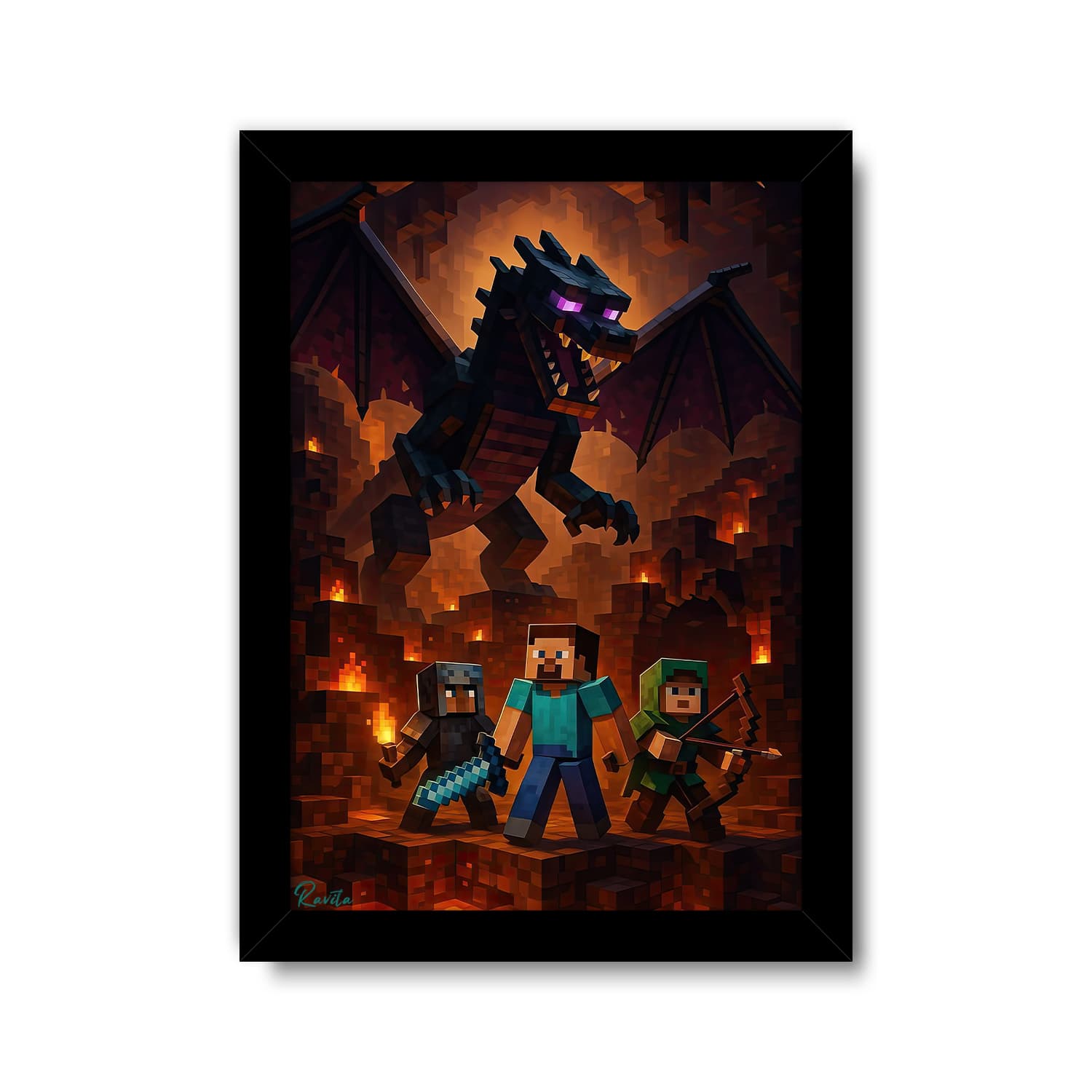 تابلو تکی راویتا طرح ماینکرفت – Minecraft کد 3742 — تصویر ۸