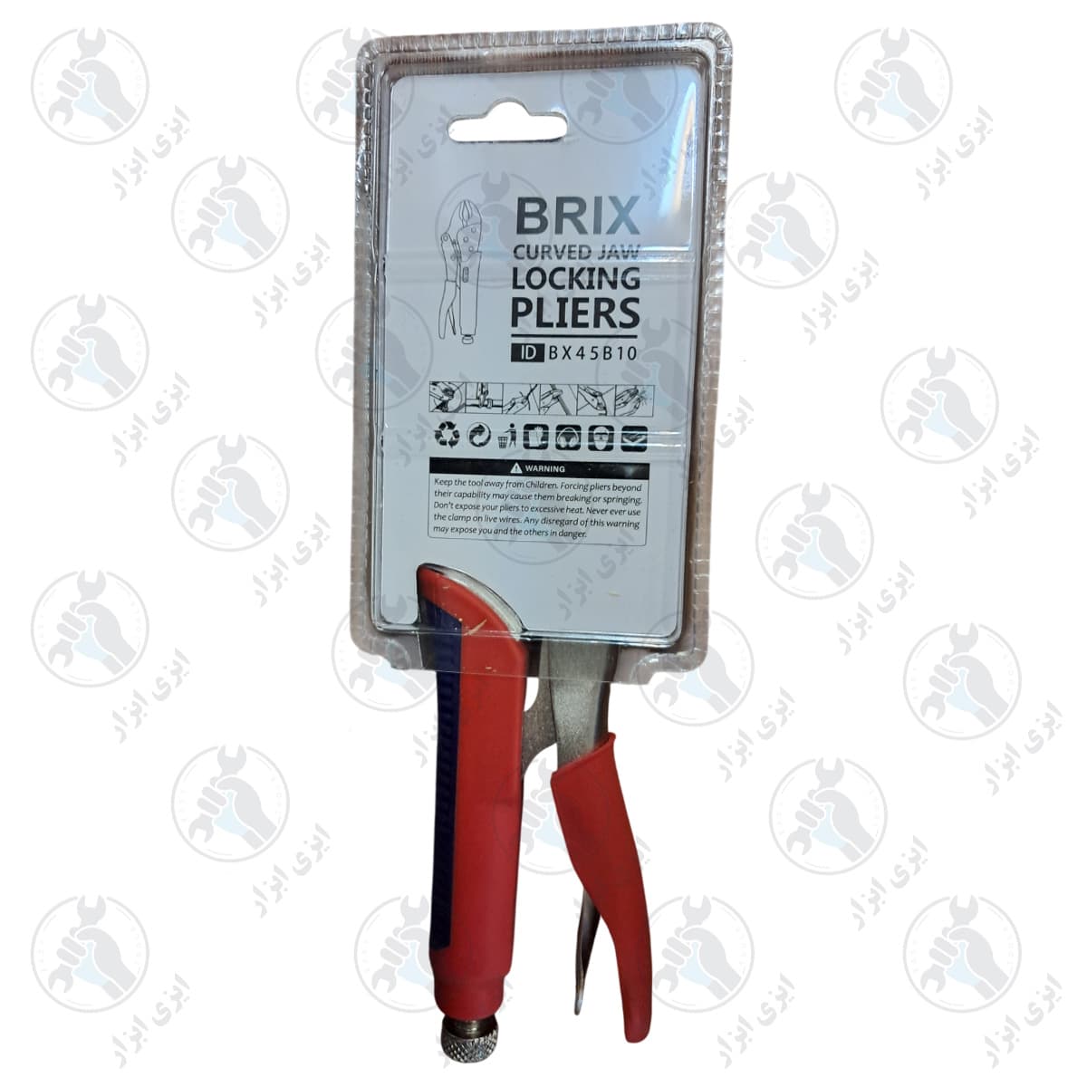 انبر قفلی 10 اینچی دسته پلاستیکی BRIX کد BX45B10 — تصویر ۳