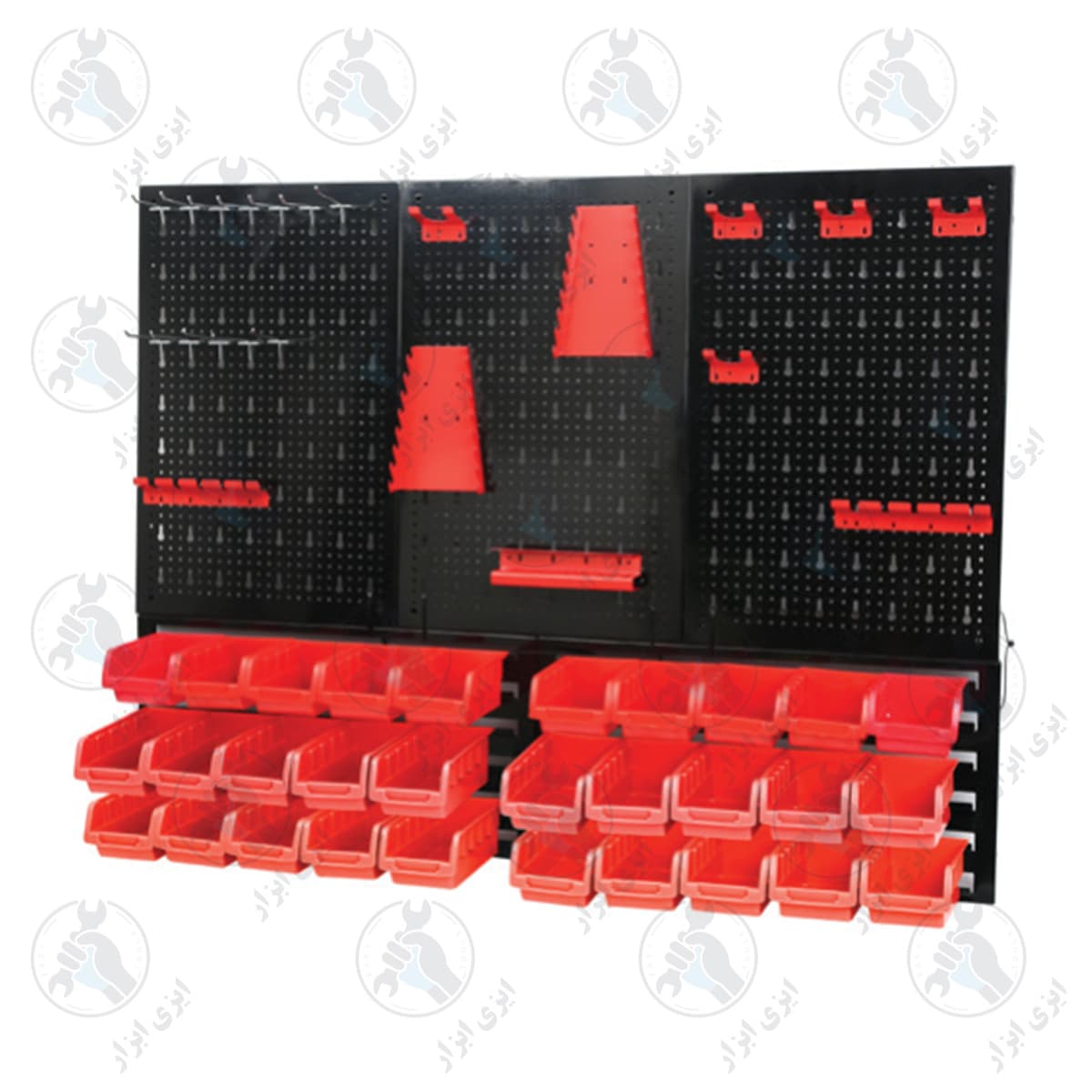 پنل فلزی نگهدارنده ابزار آلات 52 تکه 1190×895×25 میلیمتر LK کد Y0095