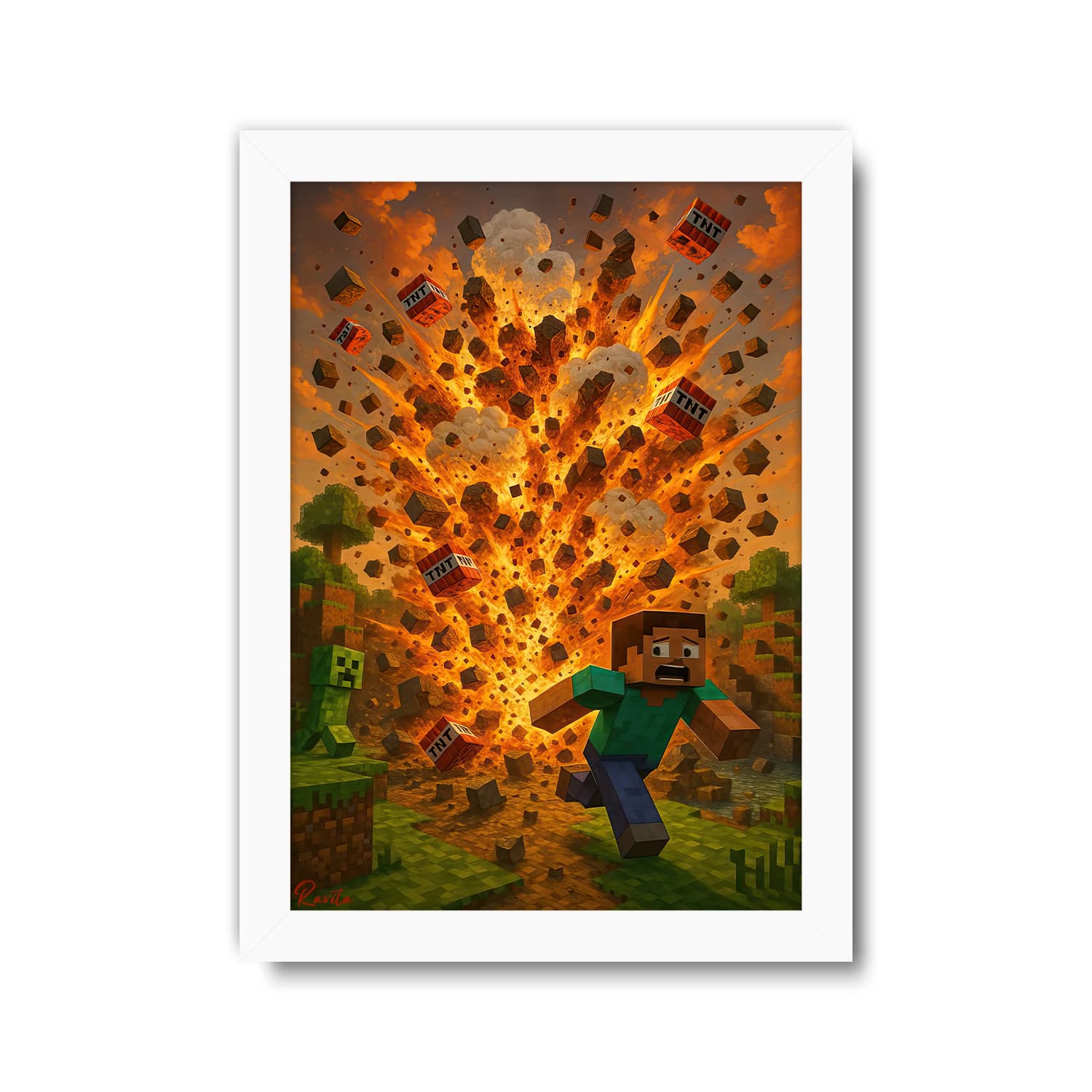 تابلو تکی راویتا طرح ماینکرفت – Minecraft کد 3736 — تصویر ۸