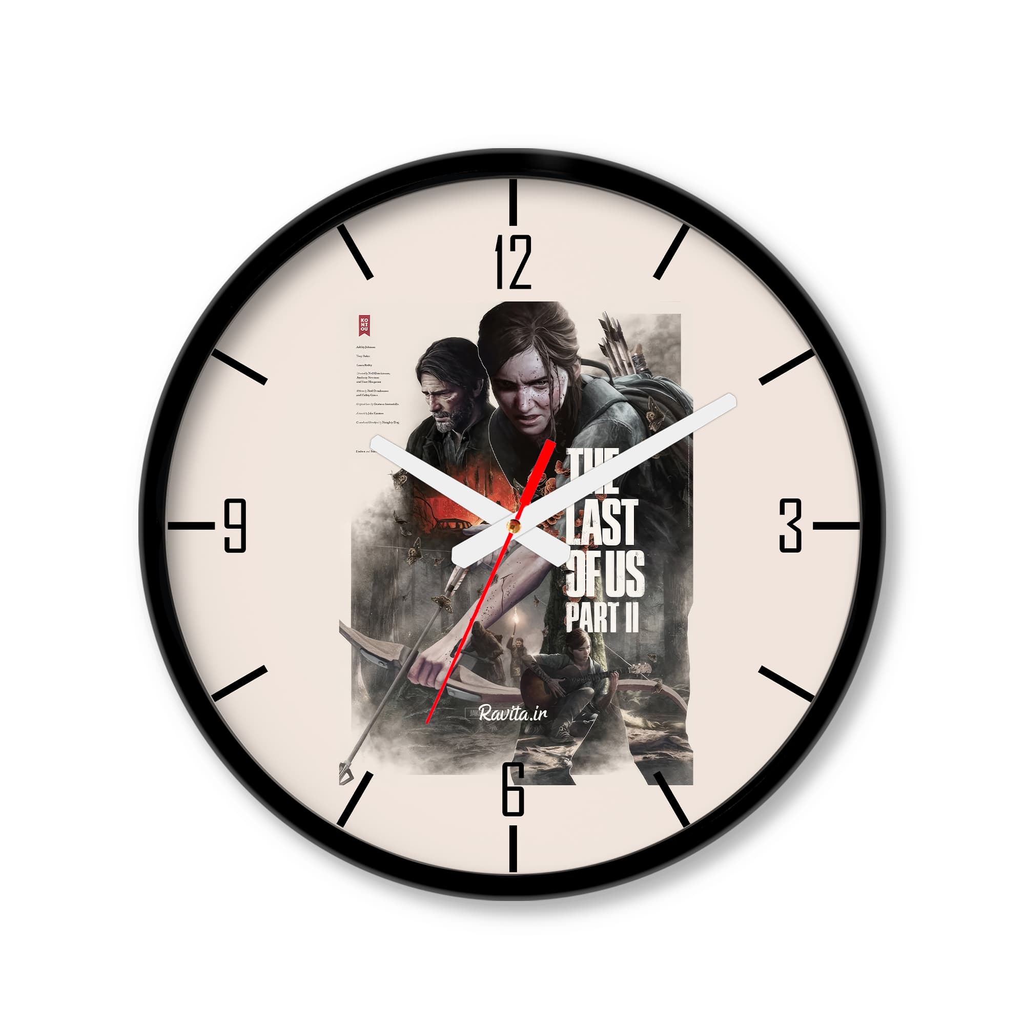 ساعت دیواری کوچک راویتا طرح لست اف اس 2 – Last Of us کد 3729