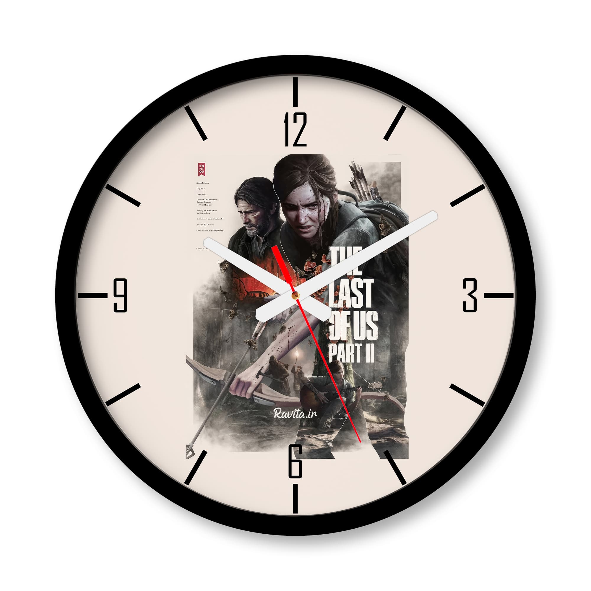 ساعت دیواری بزرگ راویتا طرح لست اف اس 2 – Last Of us کد 3729 — تصویر ۴