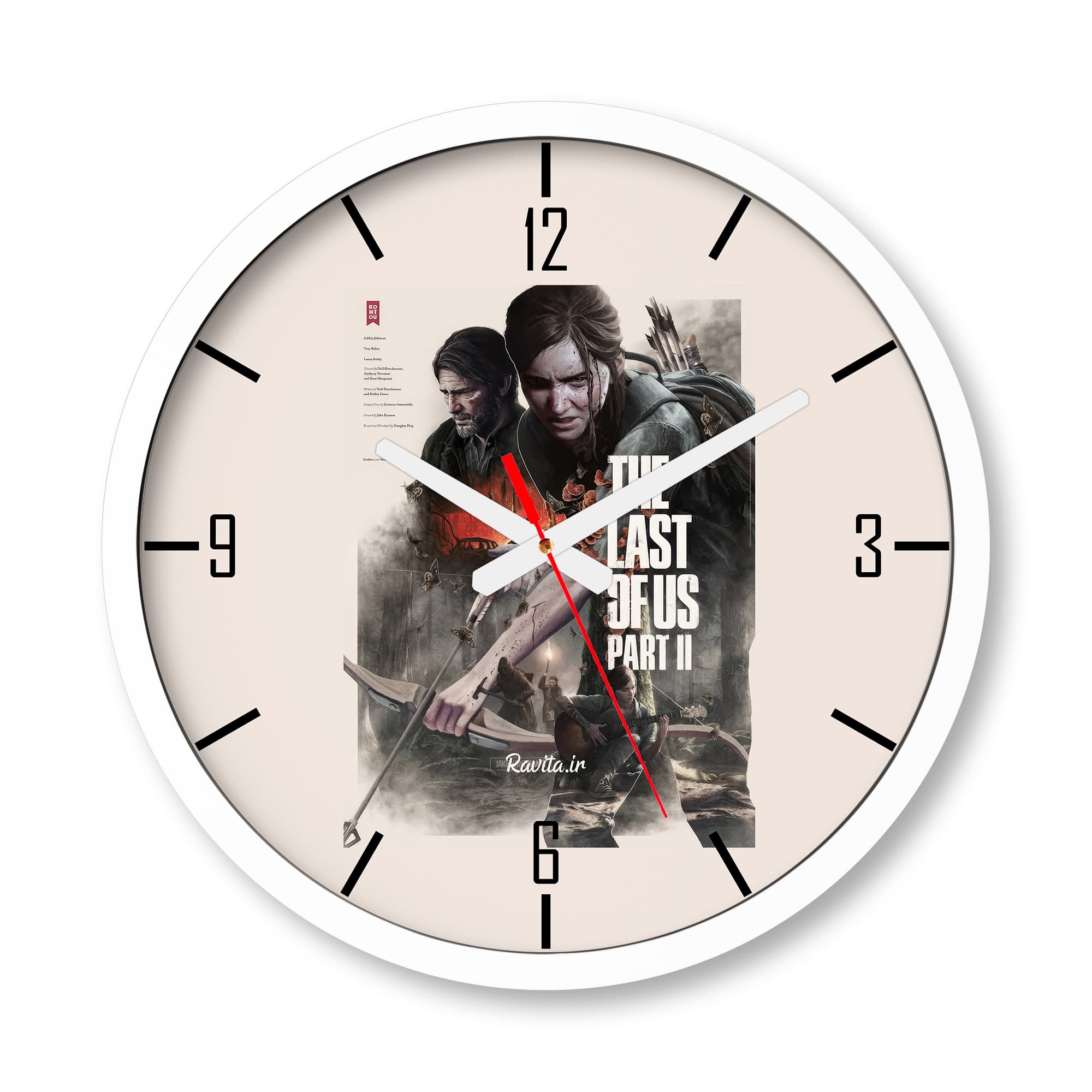 ساعت دیواری بزرگ راویتا طرح لست اف اس 2 – Last Of us کد 3729 — تصویر ۵