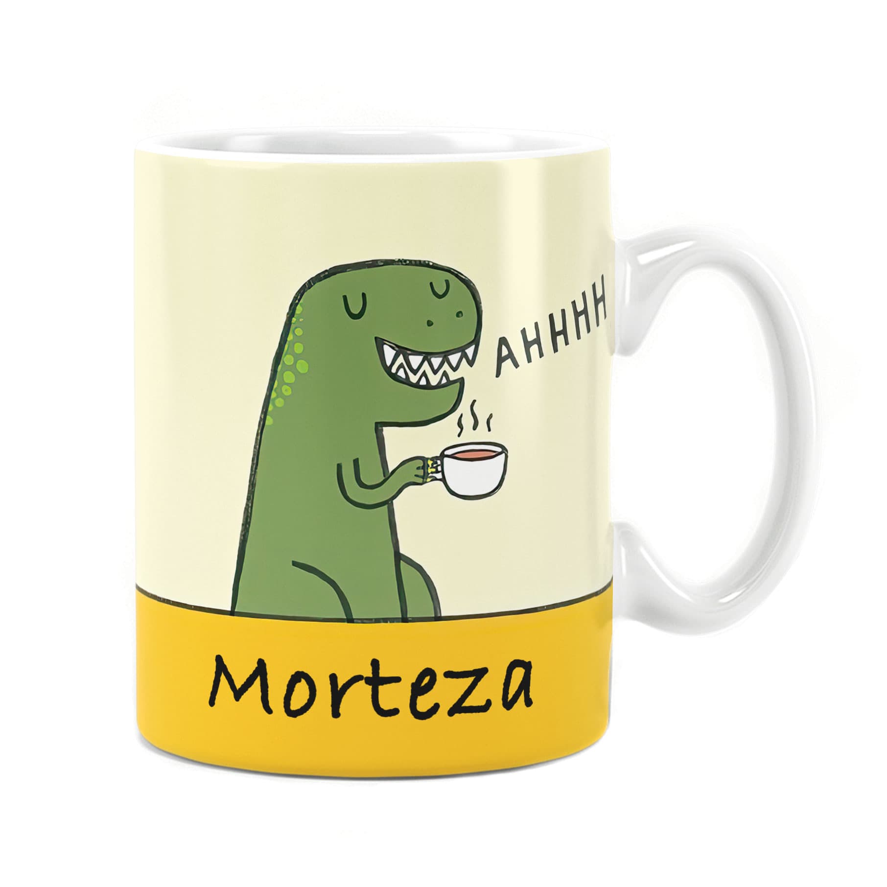 لیوان (ماگ) سرامیکی سفارشی راویتا طرح دایناسور – Dinosaur mug — تصویر ۳