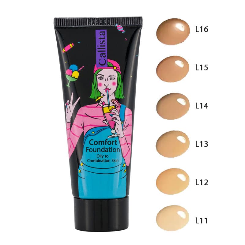 کرم پودر پوست چرب کالیستا مدل Comfort شماره L02 حجم 35 میلی لیتر — تصویر ۱۱