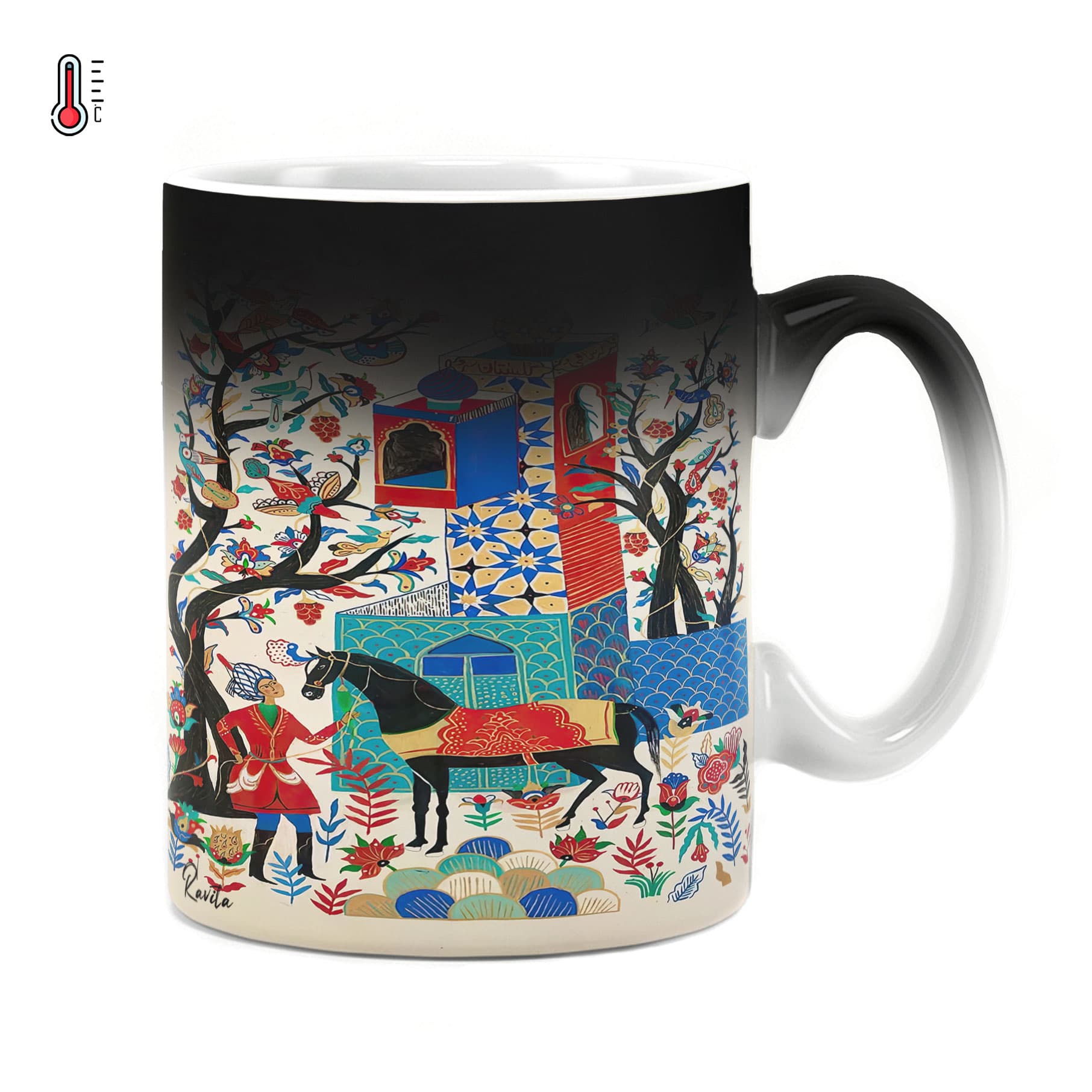 ماگ حرارتی راویتا طرح نقاشی مینیاتور ایرانی – Iranian miniature painting کد 3719