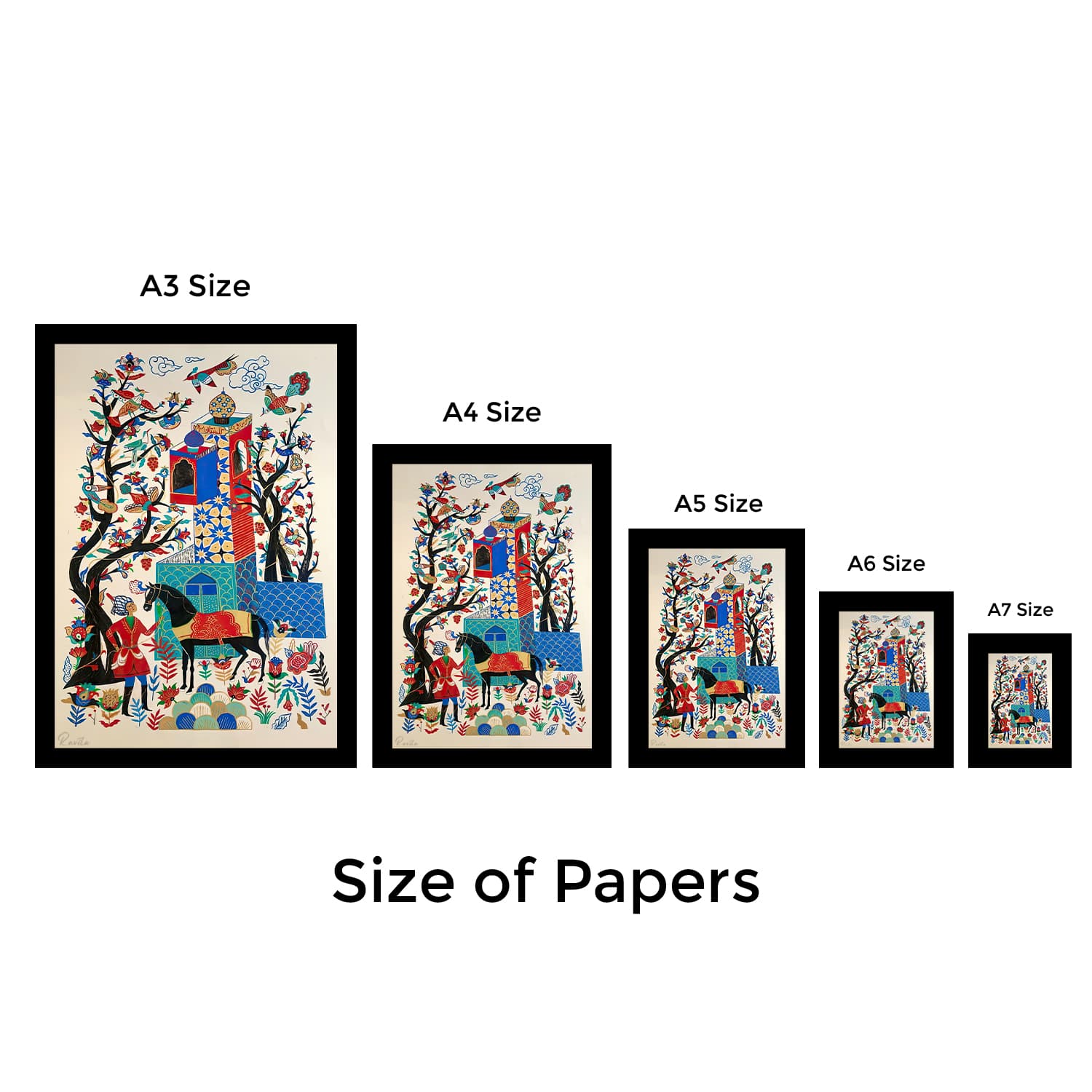 تابلو تکی راویتا طرح نقاشی مینیاتور ایرانی – Iranian miniature painting کد 3719 — تصویر ۷