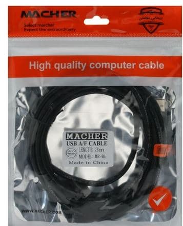 کابل افزایش طول USB طول 3 متر MACHER مدل MR-86 — تصویر ۴