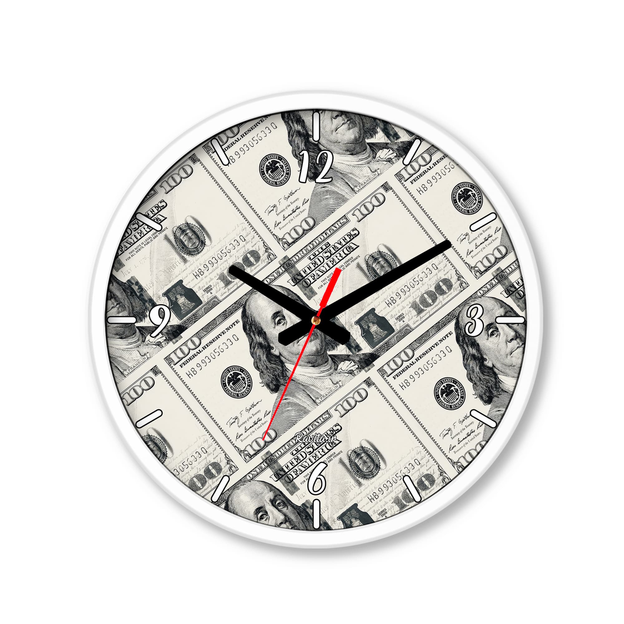 ساعت رومیزی دیواری راویتا طرح دلار – Dollar کد 3716 — تصویر ۹