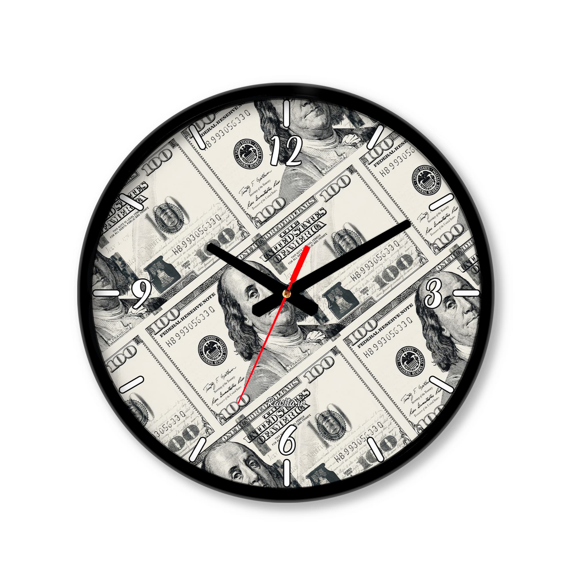 ساعت رومیزی دیواری راویتا طرح دلار – Dollar کد 3716 — تصویر ۲