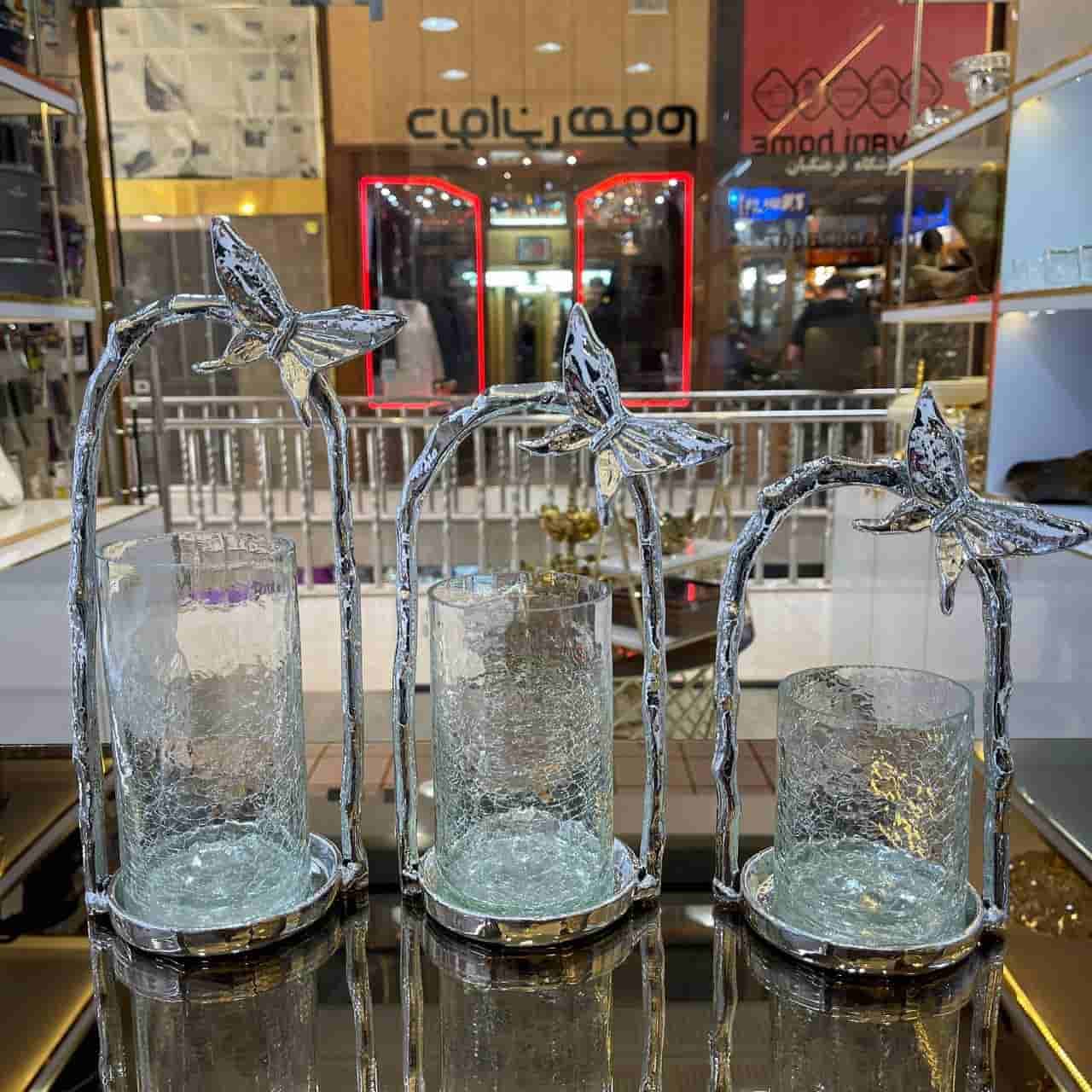 جاشمعی آلومنیومی ایوان پروانه نقره ای براق کد PN806