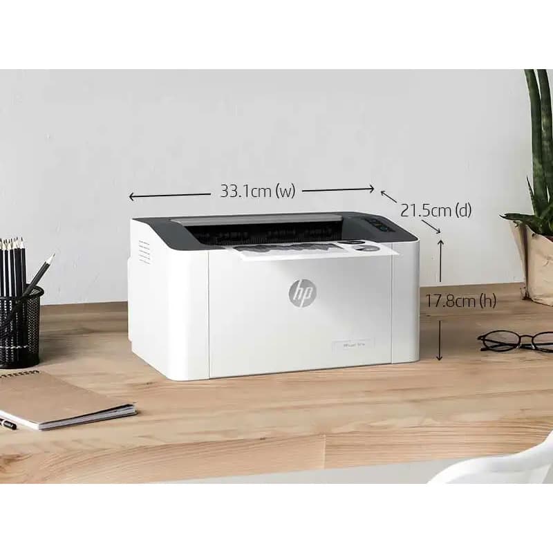 پرینتر لیزری تککاره اچ پی مدل Laser 107a با اتصال USB، سازگار با ویندوز و پشتیبانی از کاغذ A4 و Letter — تصویر ۱۱