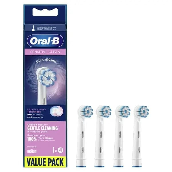 سری یدک مسواک برقی اورال-بی مدل Sensitive Clean بسته 4 عددی — تصویر ۱۲