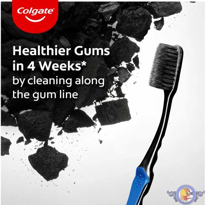مسواک زغالی کلگیت مدل Colgate Slim Soft Charcoal — تصویر ۱۰