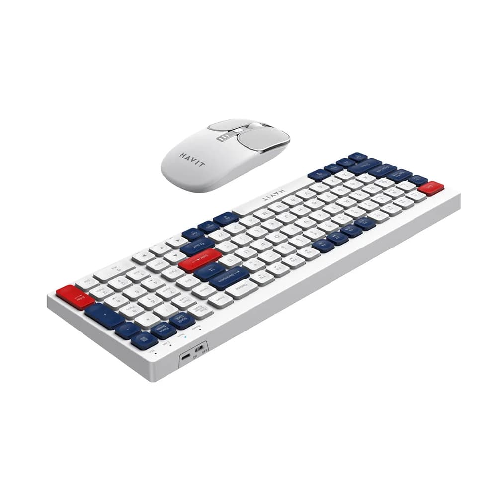 کیبورد و موس وایرلس و بلوتوثی هویت مدل HAVIT KB830WB — تصویر ۸