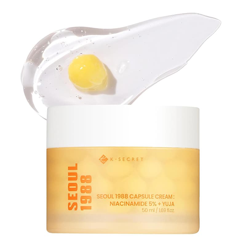کرم روشن کننده و آبرسان کپسولی کی سیکرت K-SECRET Seoul 1988 Capsule Cream Niacinamide 5% + Yuja
