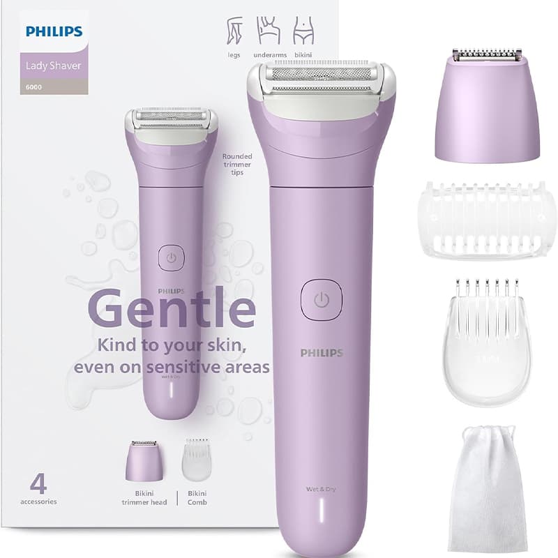 ماشین اصلاح بدن بانوان فیلیپس Philips Lady Shaver 6000 BRL138/00 (اصل) — تصویر ۹