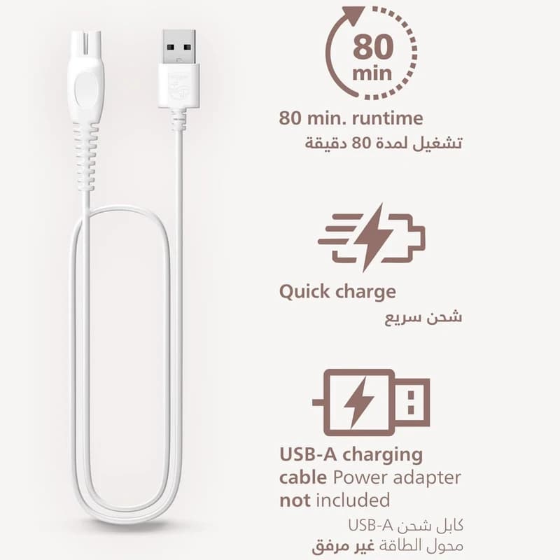 ماشین اصلاح بدن بانوان فیلیپس Philips Lady Shaver 6000 BRL138/00 (اصل) — تصویر ۵