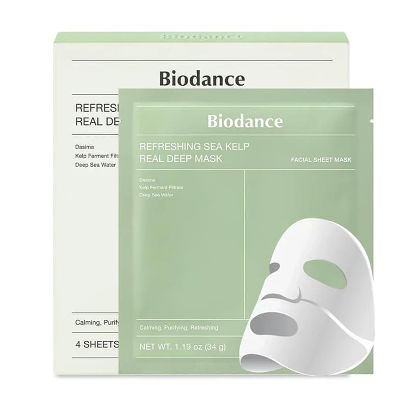 ماسک تسکین دهنده بایودنس Biodance Refreshing Sea Kelp Real Deep Mask