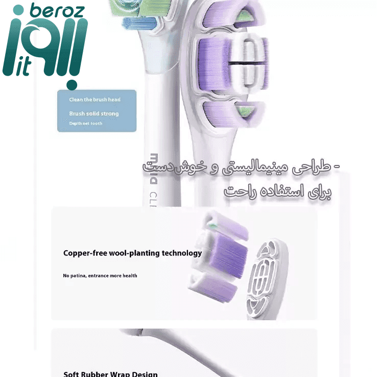 مسواک هوشمند شیائومی مدل Mijia Sonic Toothbrush Pro «اورجینال – ارسال 1 ساعت» — تصویر ۹
