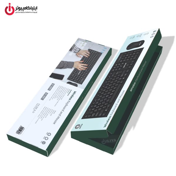 کیبورد و ماوس وایرلس گرین لاین مدل Green Lion GNWS24GKEYMBK — تصویر ۹