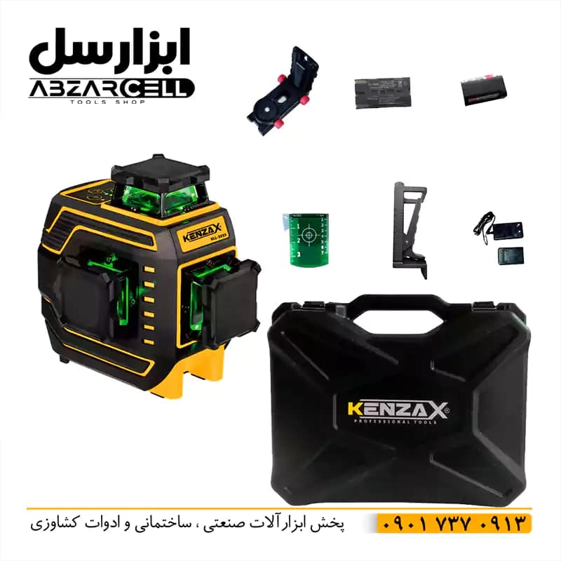 تراز لیزری شارژی نور سبز کنزاکس 3333 — تصویر ۳